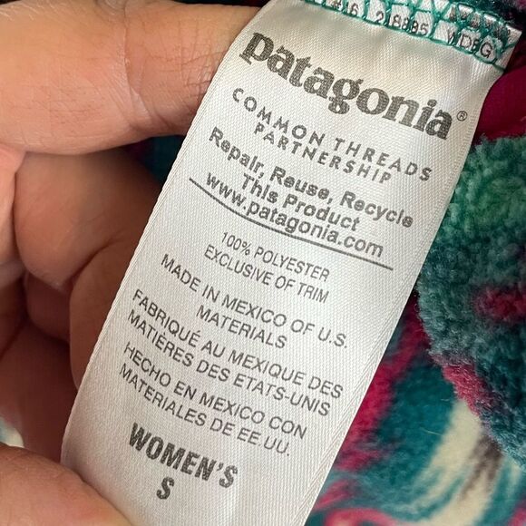 Patagonia Southwestern Aztec Print Synchilla Fleece Pullover Sweatshirt Small - Picture 4 of 4